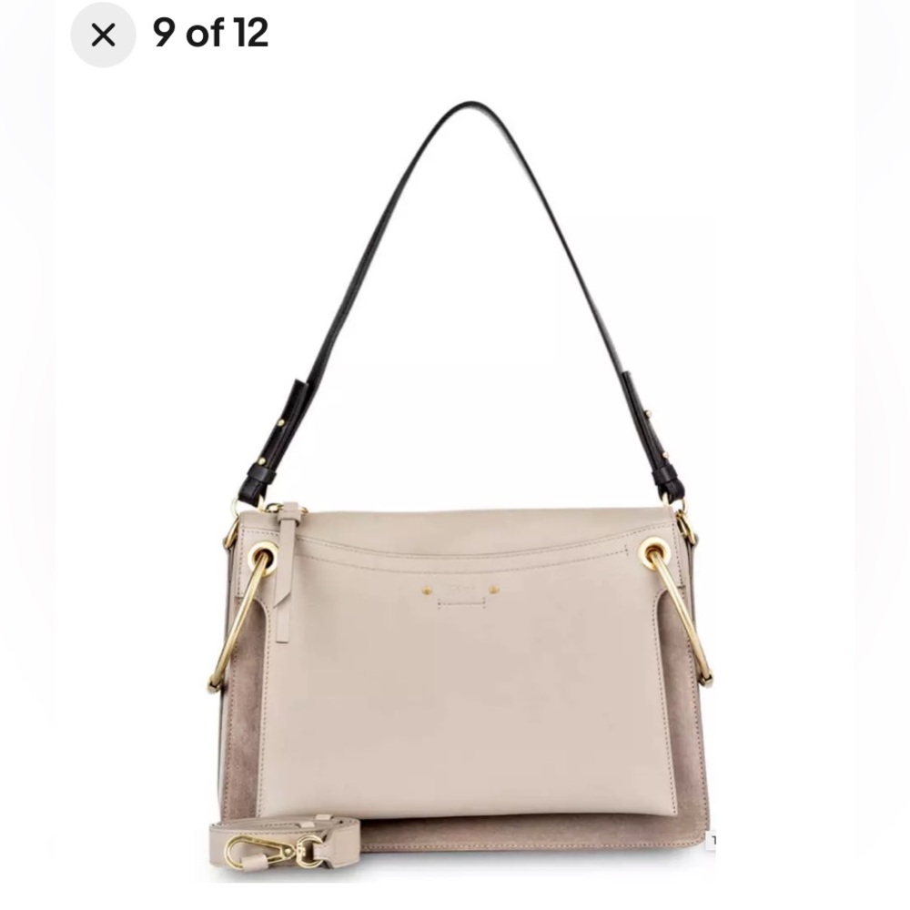 ✨ Chloé Roy Leather & Suede Bag – Neutral Beige | NWT | 3-Way Wear ✨